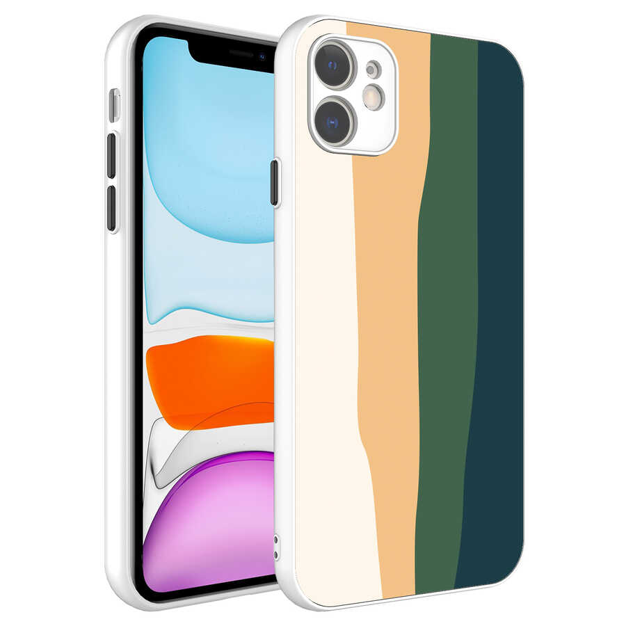iPhone 11 Uyumlu Kamera Korumalı Renkli Temperli NXXA X-Cam Kapak-NO1