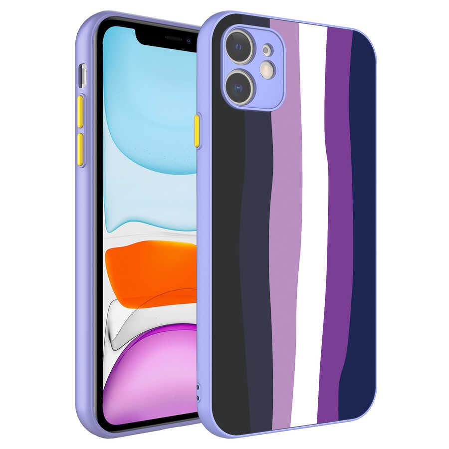 iPhone 11 Kılıf Kamera Korumalı Renkli Temperli NXXA X-Cam Kapak-NO2