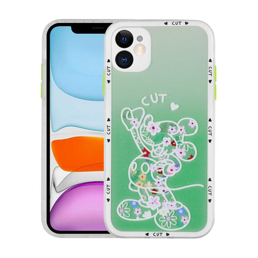 iPhone 11 Uyumlu Kamera Korumalı Desenli Sert NXXA Hess Kapak-NO7