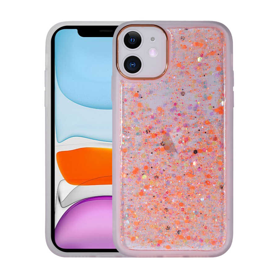 iPhone 11 Uyumlu Figürlü Desenli Işıltılı Sert NXXA Sos Kapak-NO5