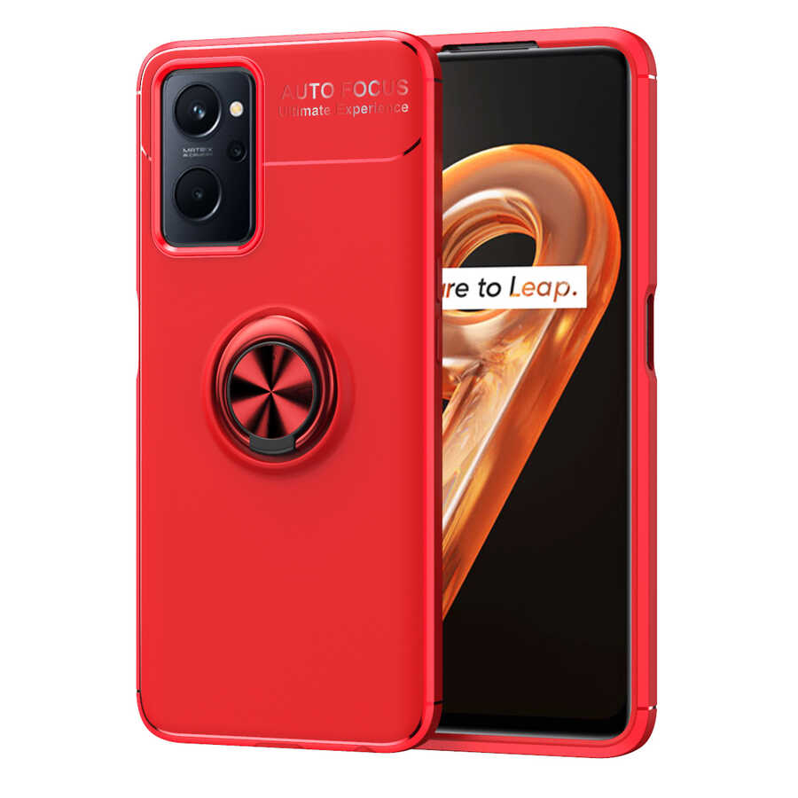 Oppo A76 Kılıf NXXA Ravel Silikon Kapak-Kırmızı
