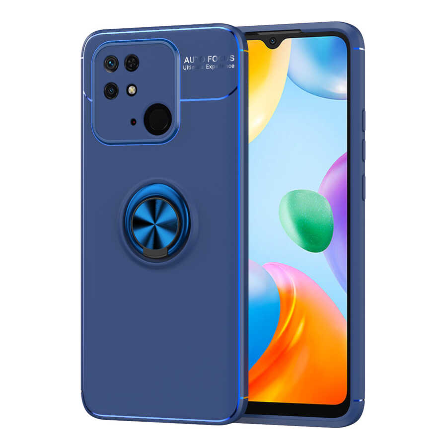 Xiaomi Poco C40 Kılıf NXXA Ravel Silikon Kapak-Mavi