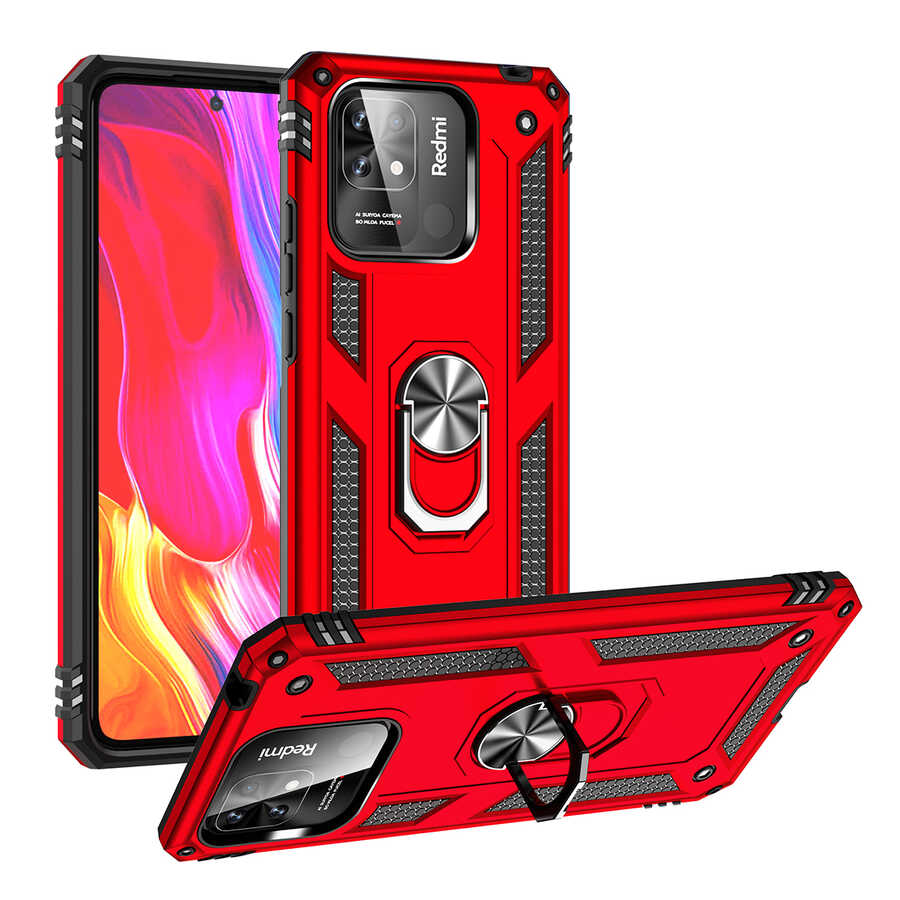 Xiaomi Poco C40 Kılıf NXXA Vega Kapak-Kırmızı