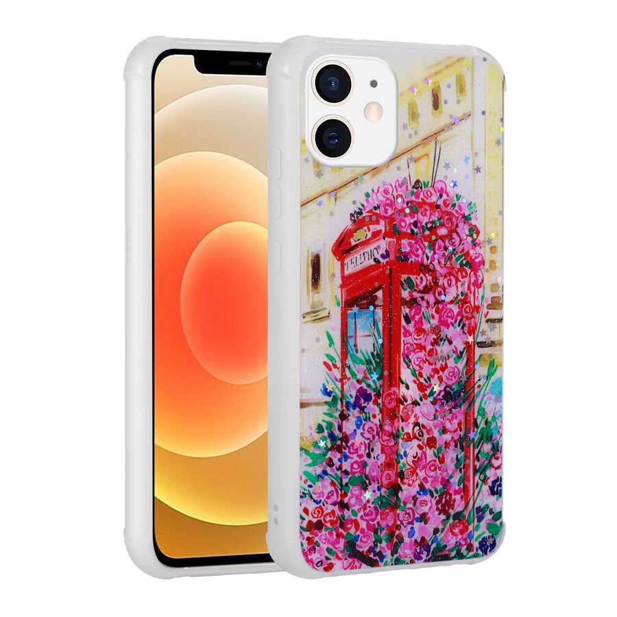 iPhone 11 Kılıf Simli Desenli Kamera Korumalı Parlak NXXA Popy Kapak-Kulübe