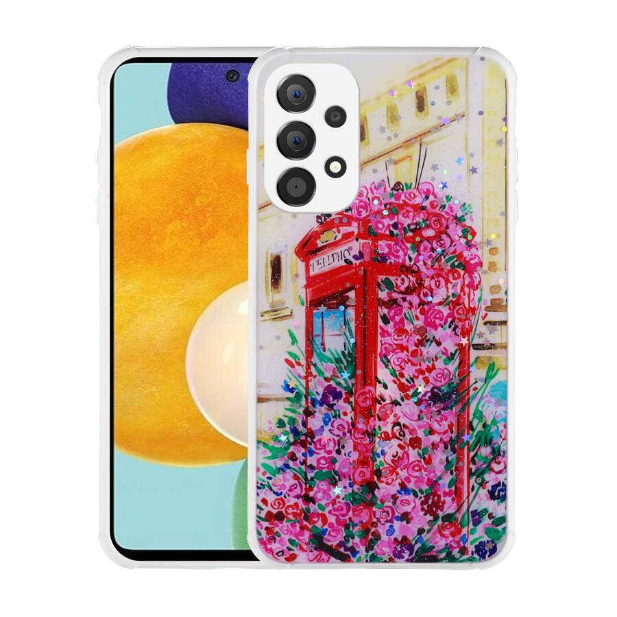 Galaxy A23 Kılıf Simli Desenli Kamera Korumalı Parlak NXXA Popy Kapak-Kulübe