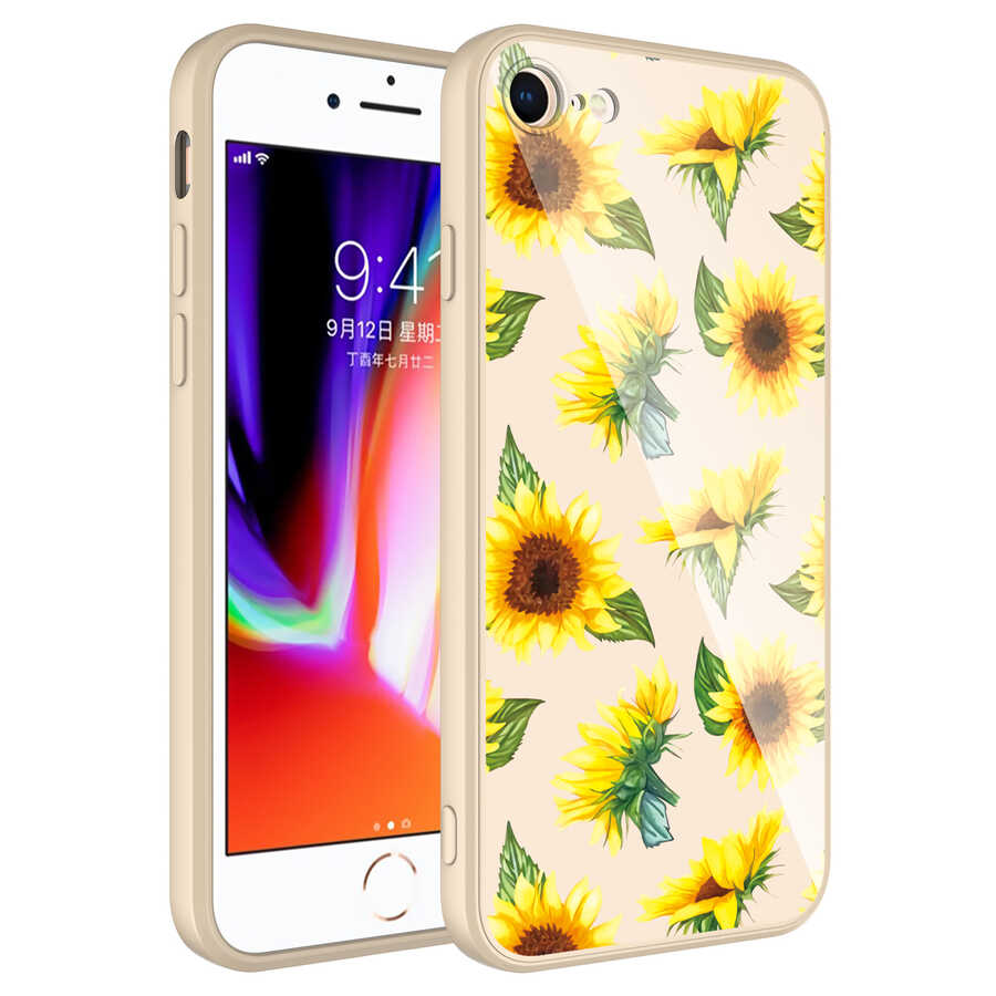 iPhone SE 2022 Uyumlu Kamera Korumalı Desenli Sert Silikon NXXA Epoksi Kapak-NO2