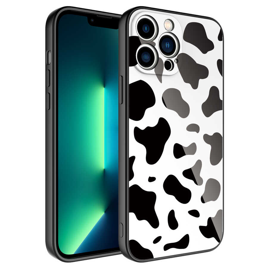 iPhone 12 Pro Max Kılıf Kamera Korumalı Desenli Sert Silikon NXXA Epoksi Kapak-NO7