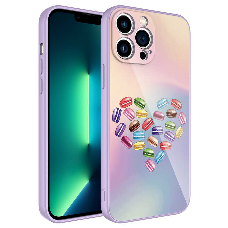 iPhone 13 Pro Uyumlu Kamera Korumalı Desenli Sert Silikon NXXA Epoksi Kapak-NO1