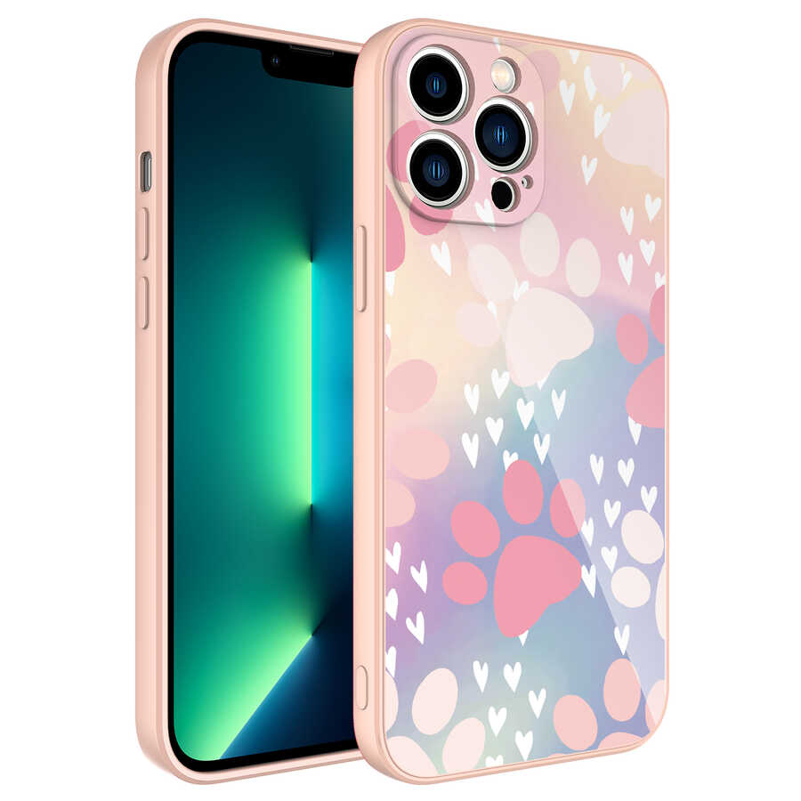 iPhone 13 Pro Kılıf Kamera Korumalı Desenli Sert Silikon NXXA Epoksi Kapak-NO4