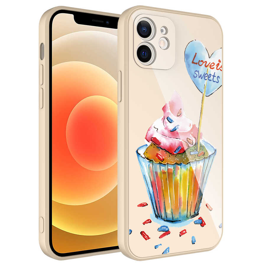 iPhone 11 Kılıf Kamera Korumalı Desenli Sert Silikon NXXA Epoksi Kapak-NO8