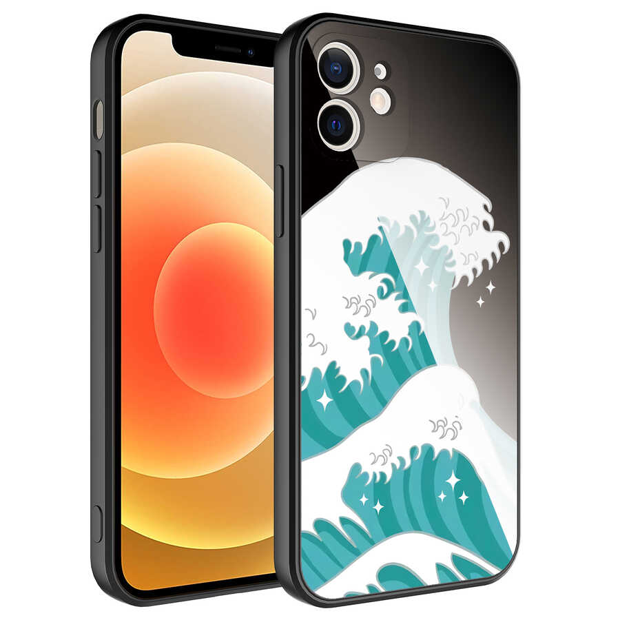 iPhone 11 Uyumlu Kamera Korumalı Desenli Sert Silikon NXXA Epoksi Kapak-NO9