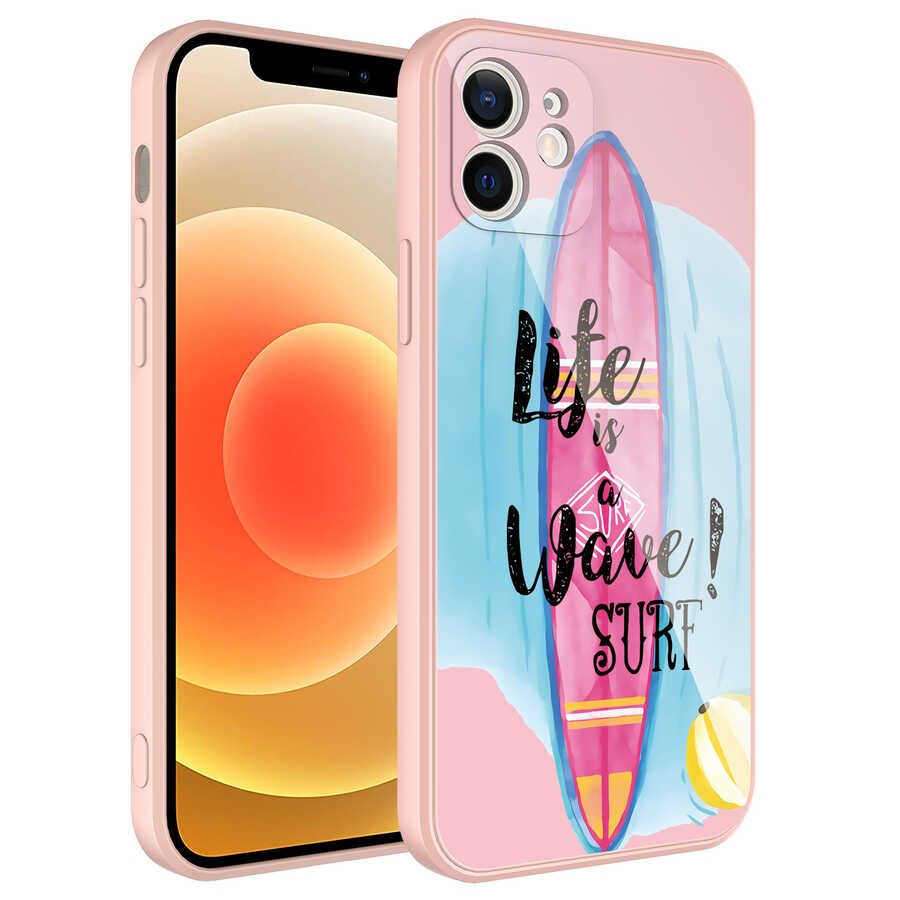 iPhone 11 Uyumlu Kamera Korumalı Desenli Sert Silikon NXXA Epoksi Kapak-NO10