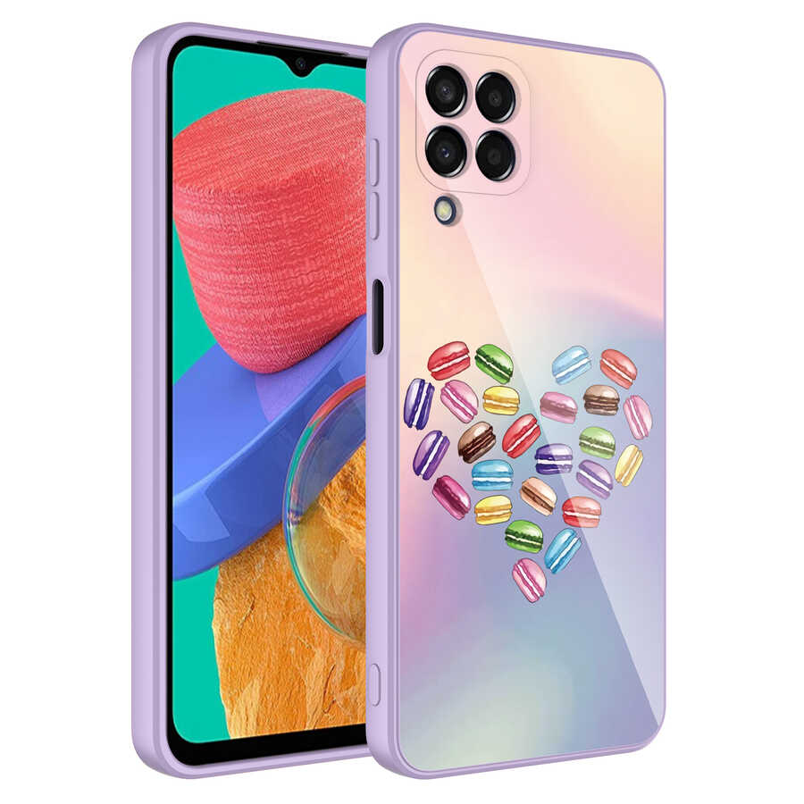Galaxy M33 Kılıf Kamera Korumalı Desenli Sert Silikon NXXA Epoksi Kapak-NO1