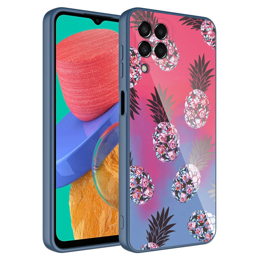 Galaxy M33 Kılıf Kamera Korumalı Desenli Sert Silikon NXXA Epoksi Kapak-NO3