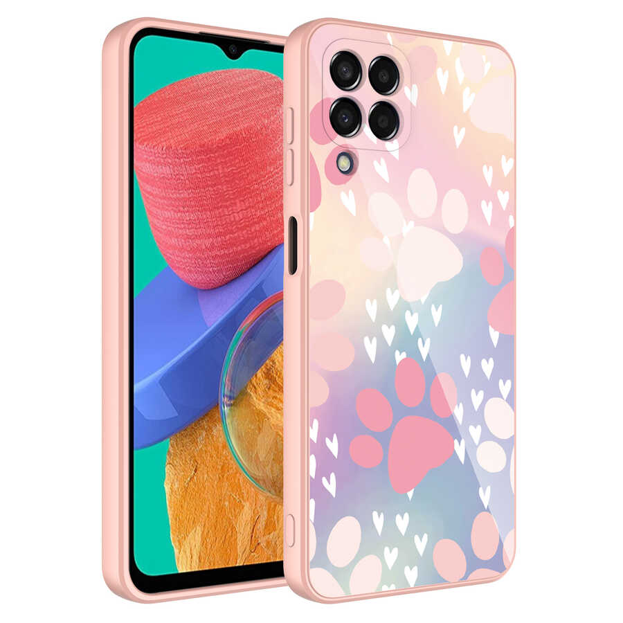 Galaxy M33 Kılıf Kamera Korumalı Desenli Sert Silikon NXXA Epoksi Kapak-NO4