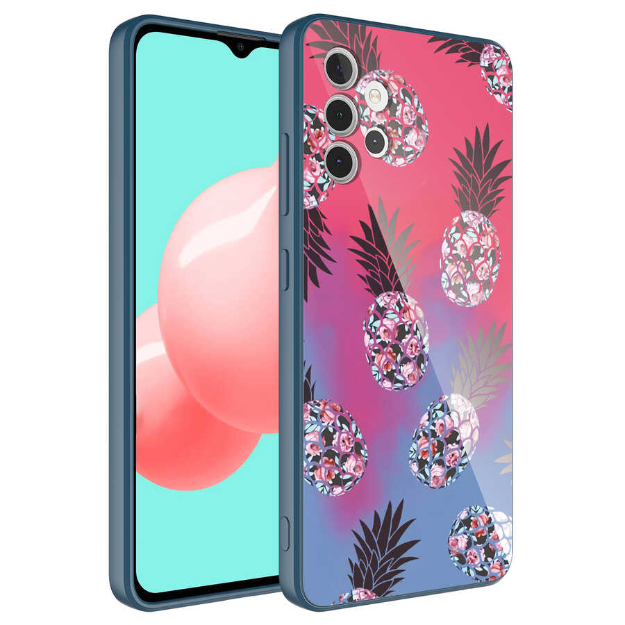 Galaxy A32 4G Kılıf Kamera Korumalı Desenli Sert Silikon NXXA Epoksi Kapak-NO3