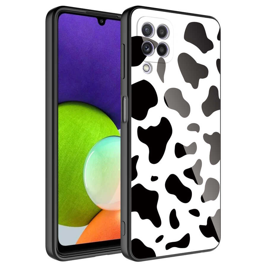Galaxy A22 4G Kılıf Kamera Korumalı Desenli Sert Silikon NXXA Epoksi Kapak-NO7
