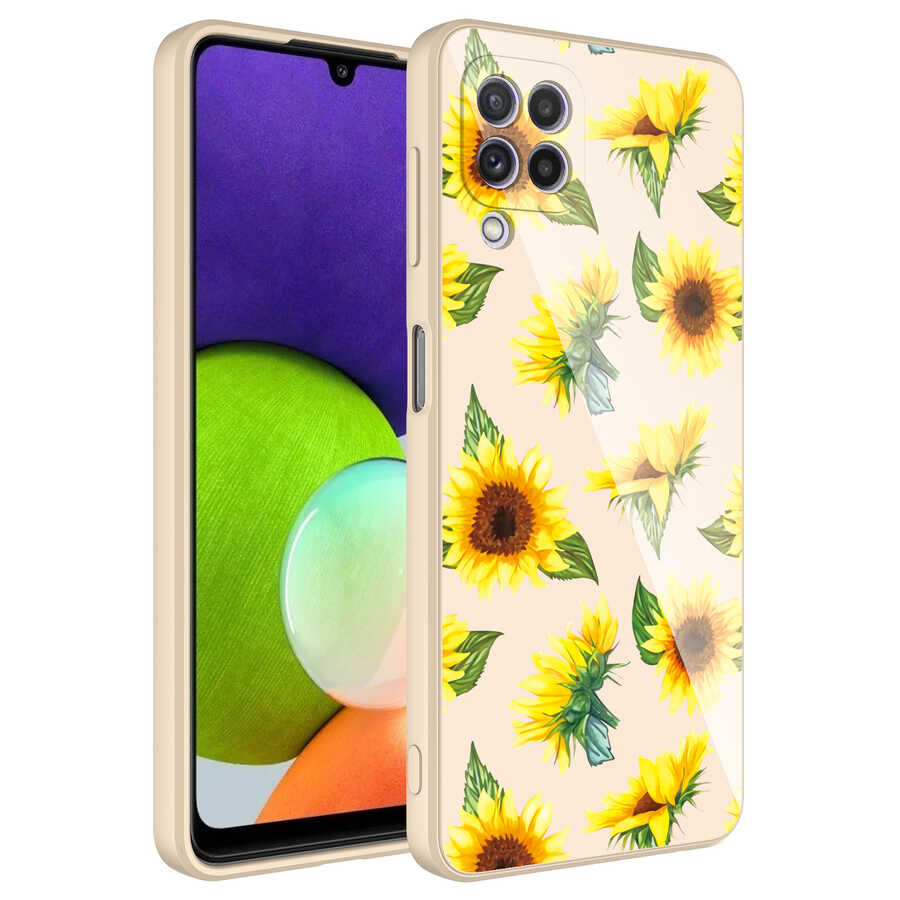 Galaxy M22 Kılıf Kamera Korumalı Desenli Sert Silikon NXXA Epoksi Kapak-NO2