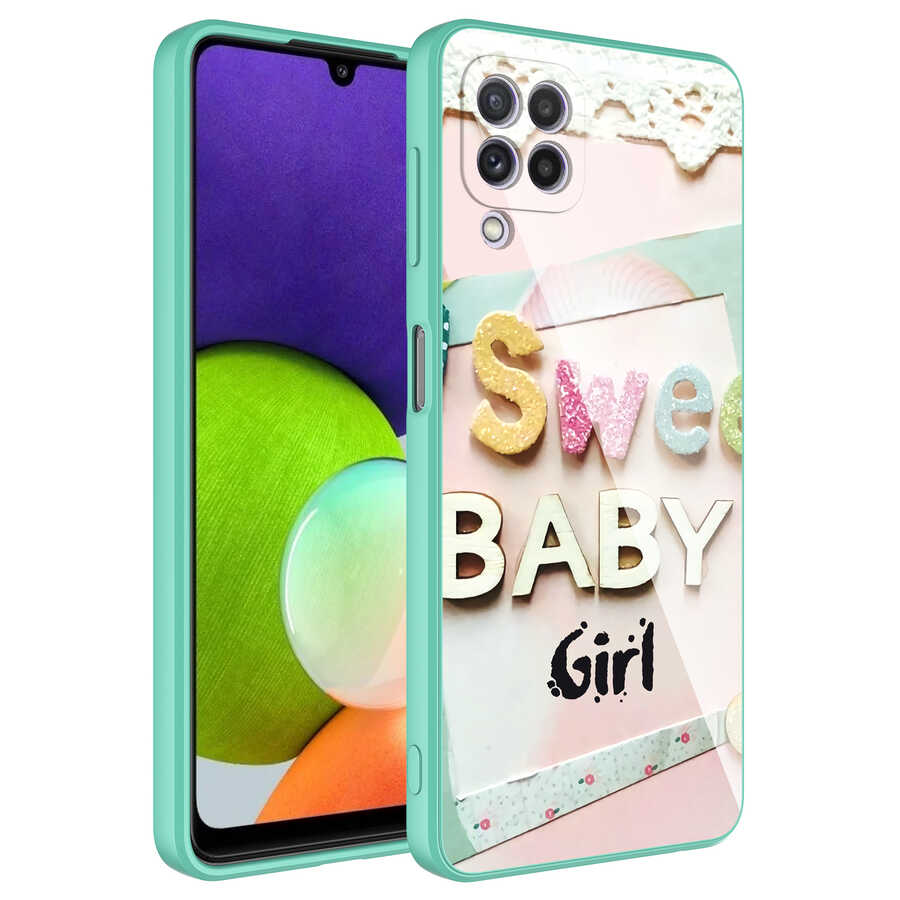 Galaxy M22 Kılıf Kamera Korumalı Desenli Sert Silikon NXXA Epoksi Kapak-NO5