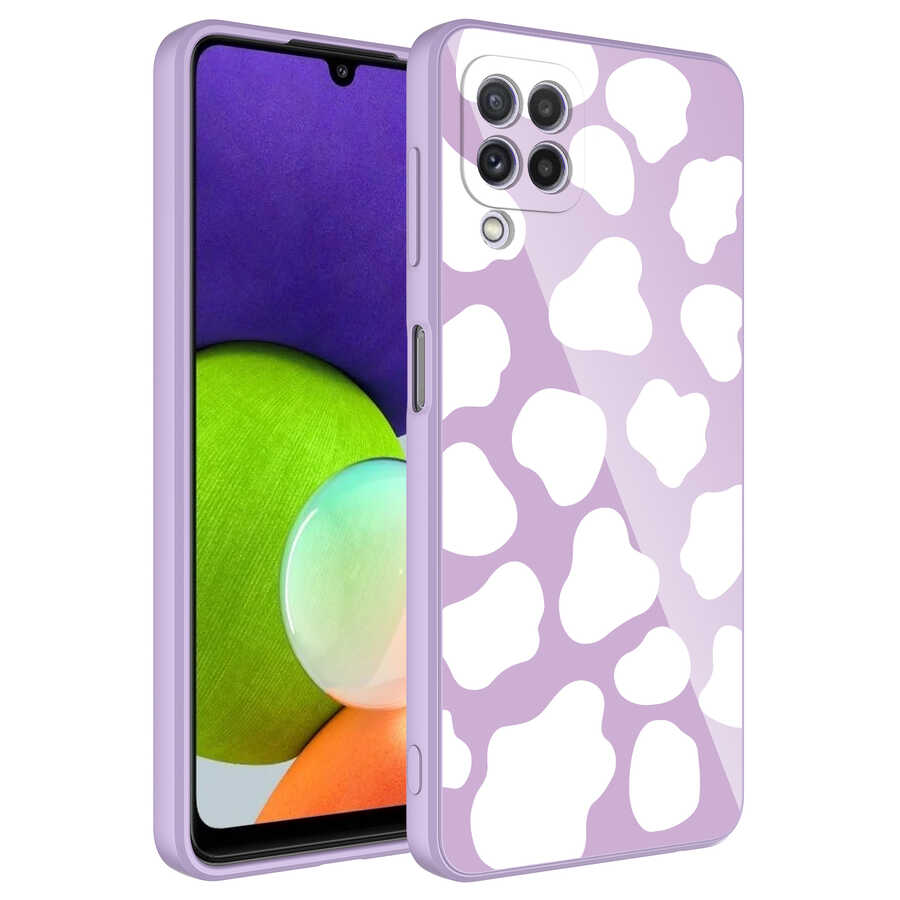 Galaxy M22 Kılıf Kamera Korumalı Desenli Sert Silikon NXXA Epoksi Kapak-NO6