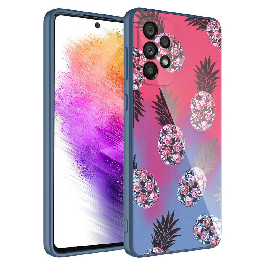 Galaxy A52 Kılıf Kamera Korumalı Desenli Sert Silikon NXXA Epoksi Kapak-NO3