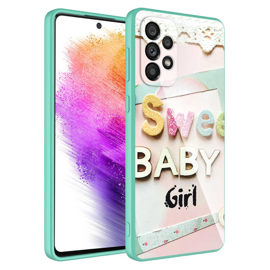 Galaxy A73 Kılıf Kamera Korumalı Desenli Sert Silikon NXXA Epoksi Kapak-NO5