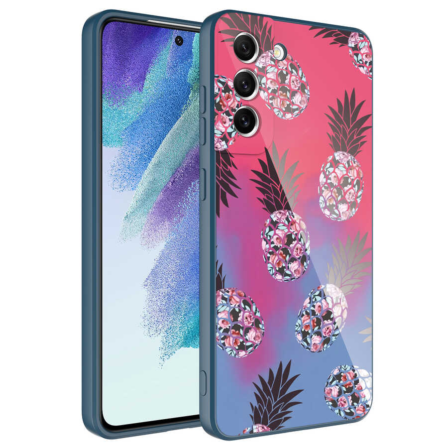 Galaxy S21 FE Kılıf Kamera Korumalı Desenli Sert Silikon NXXA Epoksi Kapak-NO3
