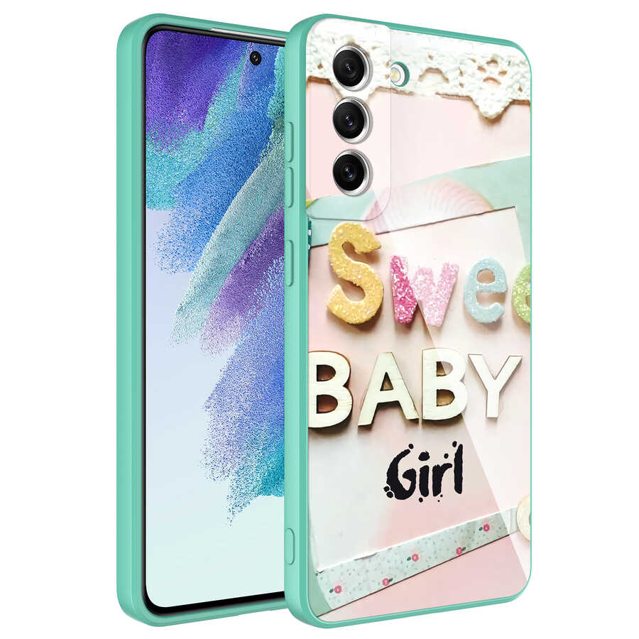 Galaxy S21 FE Kılıf Kamera Korumalı Desenli Sert Silikon NXXA Epoksi Kapak-NO5