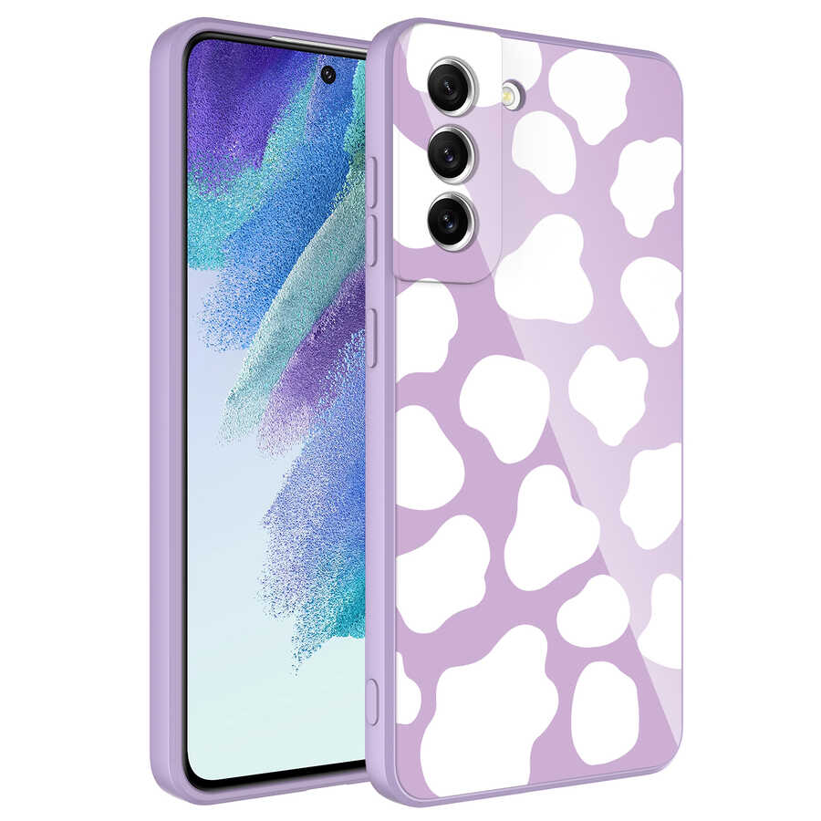 Galaxy S21 FE Kılıf Kamera Korumalı Desenli Sert Silikon NXXA Epoksi Kapak-NO6