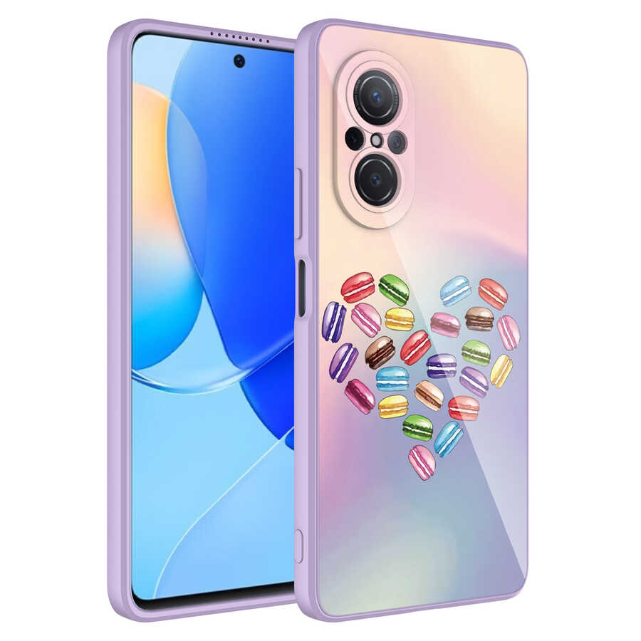 Huawei Nova 9 SE Kılıf Kamera Korumalı Desenli Sert Silikon NXXA Epoksi Kapak-NO1