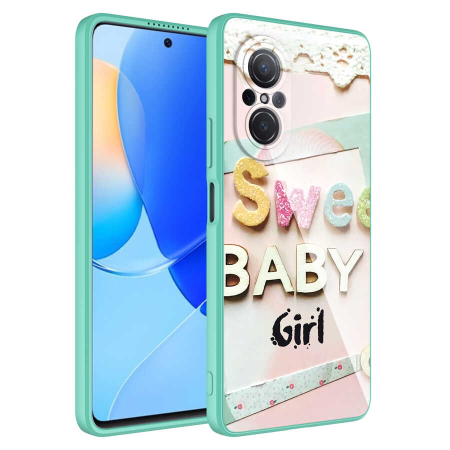 Huawei Nova 9 SE Kılıf Kamera Korumalı Desenli Sert Silikon NXXA Epoksi Kapak-NO5