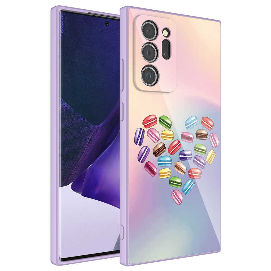 Galaxy Note 20 Ultra Kılıf Kamera Korumalı Desenli Sert Silikon NXXA Epoksi Kapak-NO1