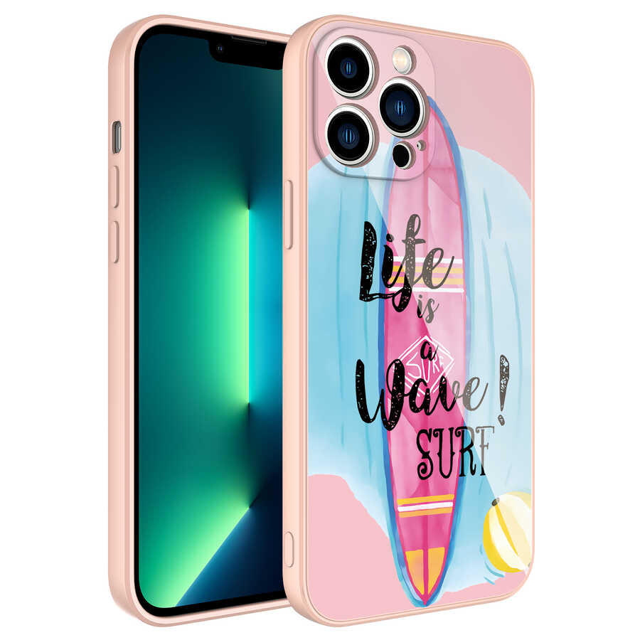 iPhone 12 Pro Kılıf Kamera Korumalı Desenli Sert Silikon NXXA Epoksi Kapak-NO10