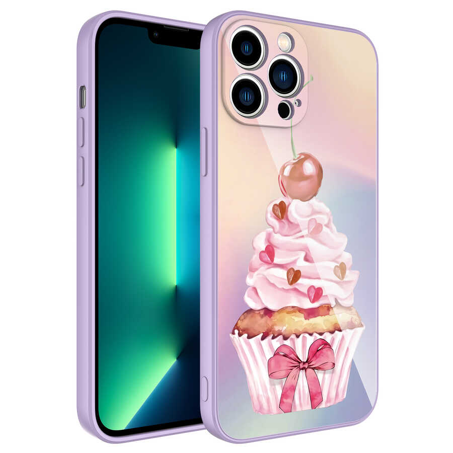 iPhone 12 Pro Uyumlu Kamera Korumalı Desenli Sert Silikon NXXA Epoksi Kapak-NO11