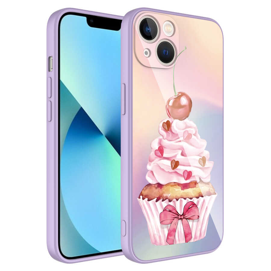 iPhone 13 Kılıf Kamera Korumalı Desenli Sert Silikon NXXA Epoksi Kapak-NO11