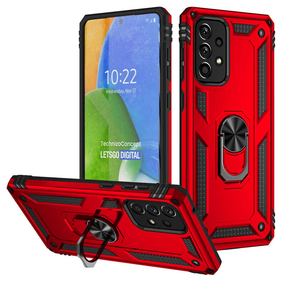Galaxy A73 Kılıf NXXA Vega Kapak-Kırmızı