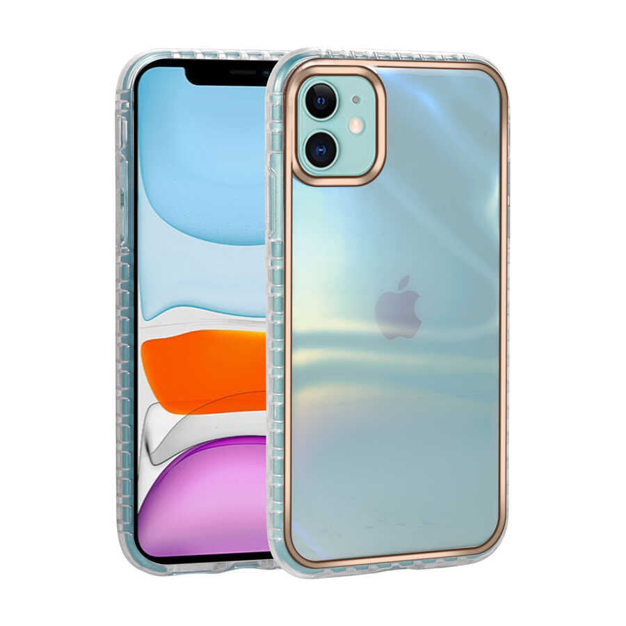 iPhone 11 Kılıf Desenli Parlayan Transparan NXXA Avva Kapak-NO6