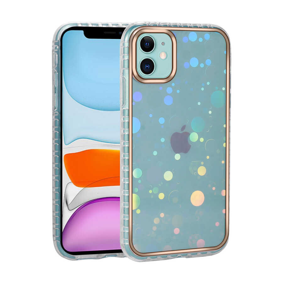iPhone 11 Kılıf Desenli Parlayan Transparan NXXA Avva Kapak-NO2