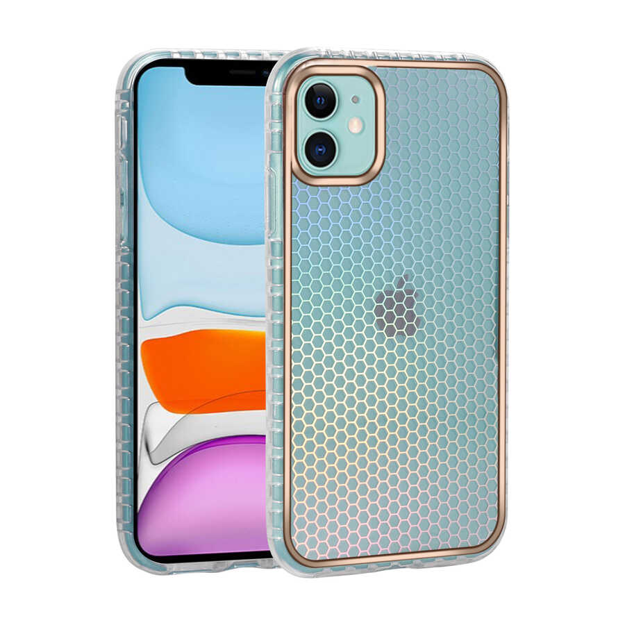 iPhone 11 Uyumlu Desenli Parlayan Transparan NXXA Avva Kapak-NO12