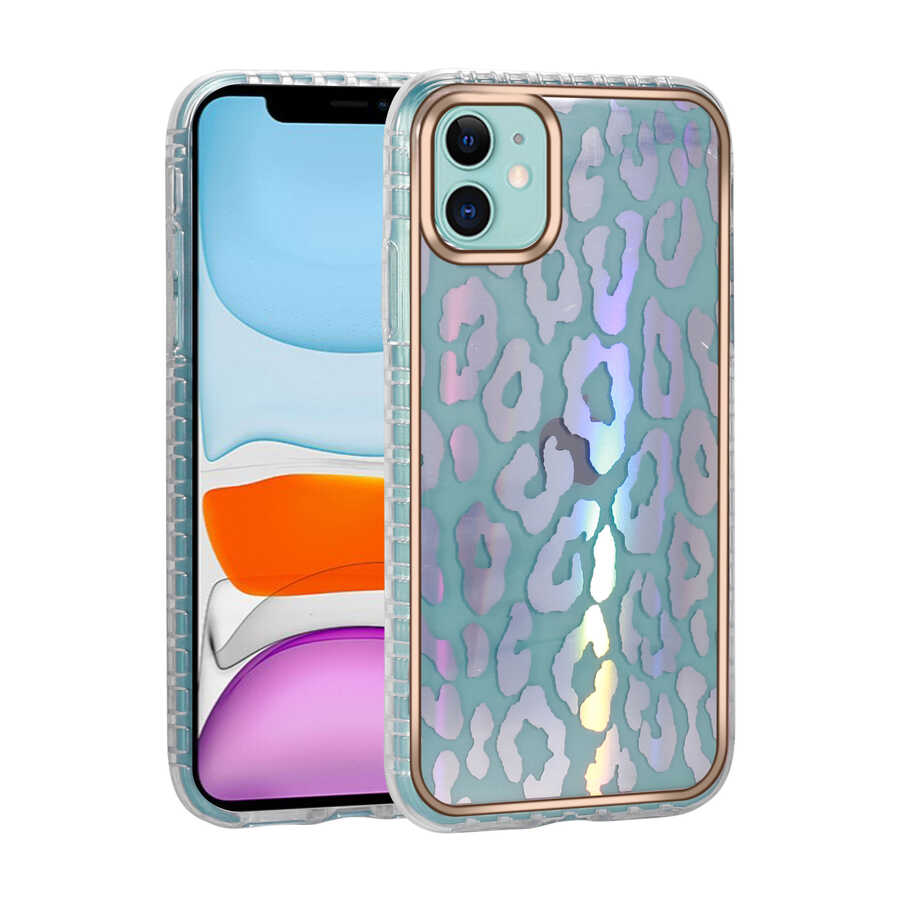 iPhone 11 Uyumlu Desenli Parlayan Transparan NXXA Avva Kapak-NO11