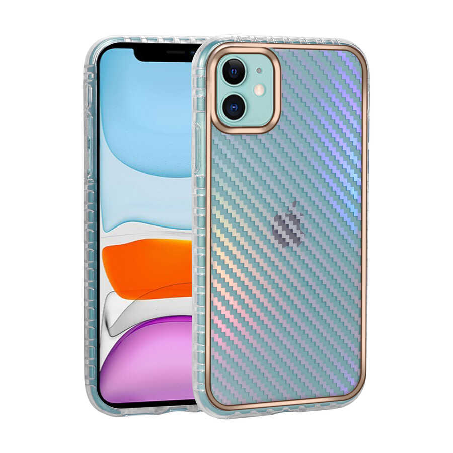 iPhone 11 Kılıf Desenli Parlayan Transparan NXXA Avva Kapak-NO8