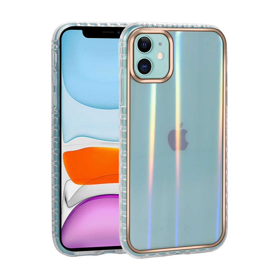 iPhone 11 Uyumlu Desenli Parlayan Transparan NXXA Avva Kapak-NO7