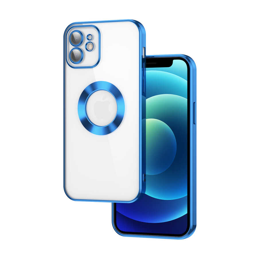 iPhone 11 Uyumlu Kamera Korumalı Logo Gösteren NXXA Omega Kapak-Mavi