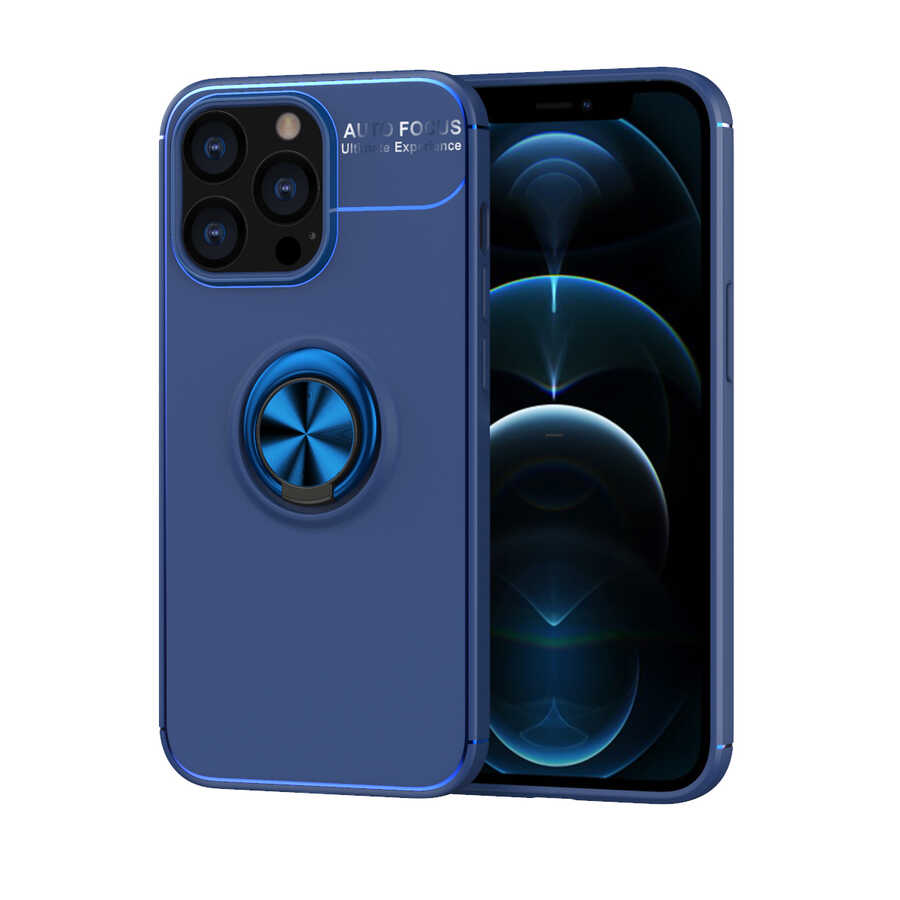 iPhone 14 Pro Kılıf NXXA Ravel Silikon Kapak-Mavi