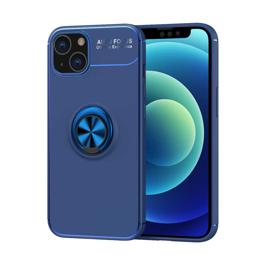 iPhone 14 Plus Kılıf NXXA Ravel Silikon Kapak-Mavi