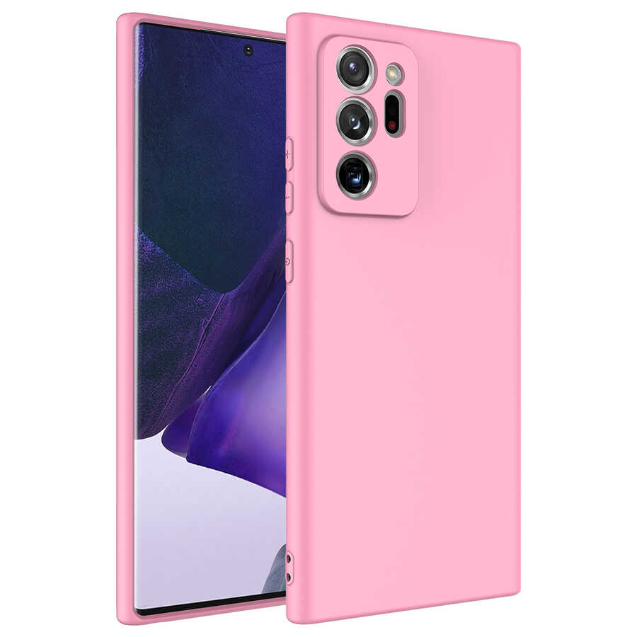 Galaxy Note 20 Ultra Kılıf NXXA Mara LaAAKan Kapak-Pembe Açık