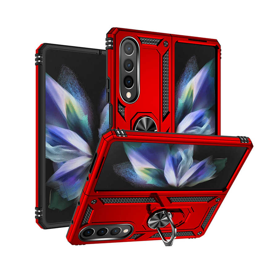 Galaxy Z Fold 4 Kılıf NXXA Vega Kapak-Kırmızı