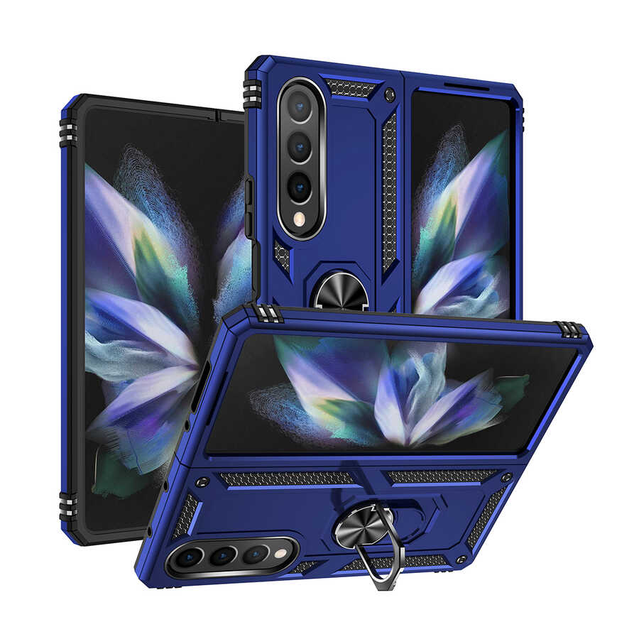 Galaxy Z Fold 4 Kılıf NXXA Vega Kapak-Mavi