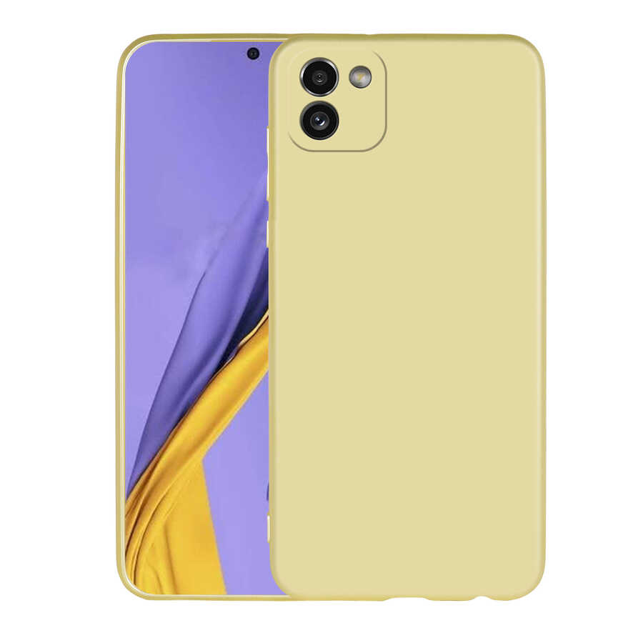 Galaxy A03 Kılıf NXXA Premier Silikon Kapak-Gold