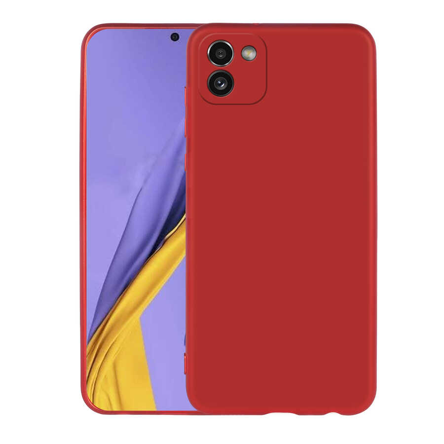 Galaxy A03 Kılıf NXXA Premier Silikon Kapak-Kırmızı